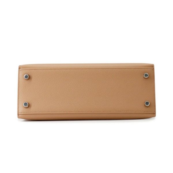 エルメス ケリー25 外縫いトリコロール チャイ/モーヴシルベストル/ライム/シルバー金具 エプソン U刻印 2wayショルダー