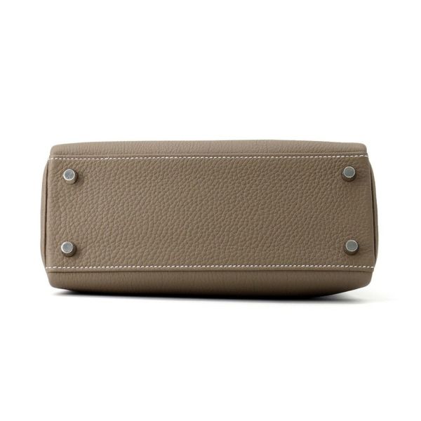 エルメス ハンドバッグ ケリー25 内縫い エトゥープ/シルバー金具 トゴ K刻印 2wayショルダー