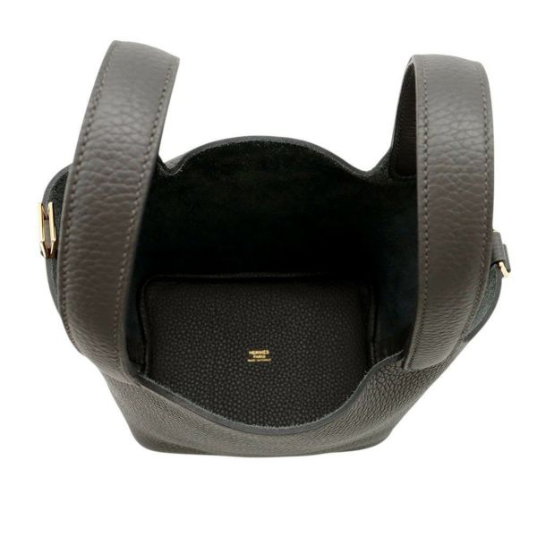 エルメス ハンドバッグ ピコタンロックPM ダークブロンズ/ゴールド金具 トリヨンクレマンス K刻印