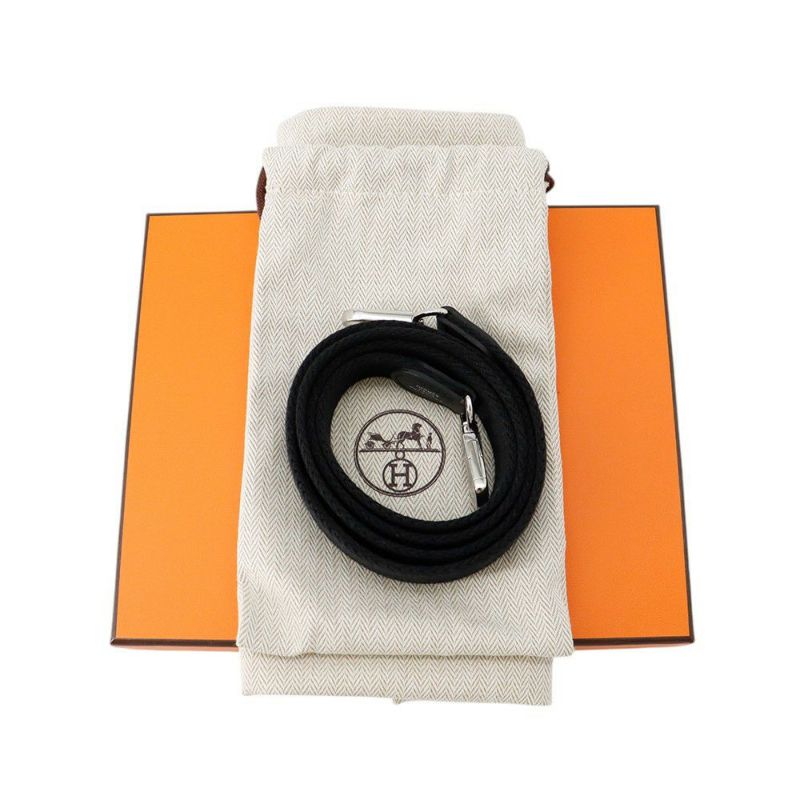 エルメス ショルダーバッグ エブリンTPM 111cm ブラック/シルバー金具 トリヨンクレマンス W刻印 黒