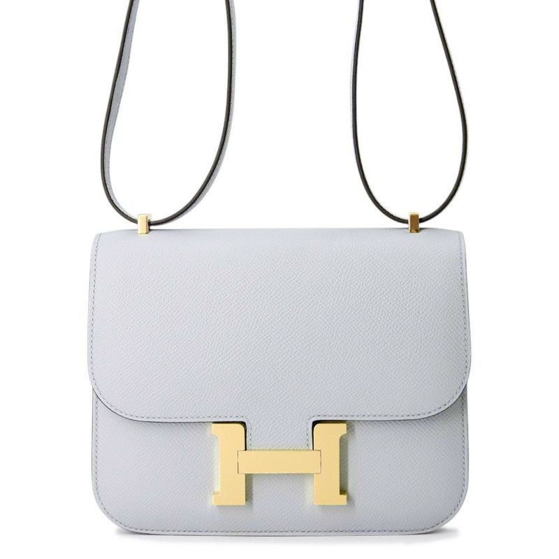 エルメス ミニ コンスタンス3 ミロワール ブルーグラシエ/ゴールド金具 エプソン K刻印