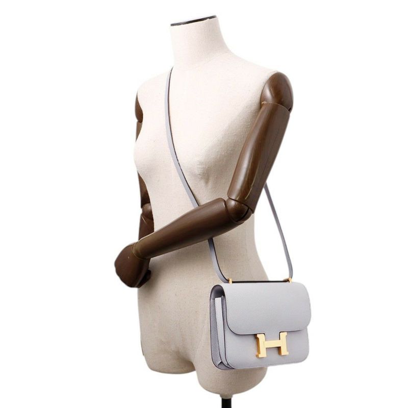 エルメス ミニ コンスタンス3 ミロワール ブルーグラシエ/ゴールド金具 エプソン K刻印