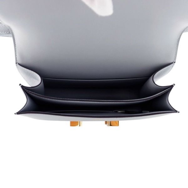 エルメス ミニ コンスタンス3 ミロワール ブルーグラシエ/ゴールド金具 エプソン K刻印