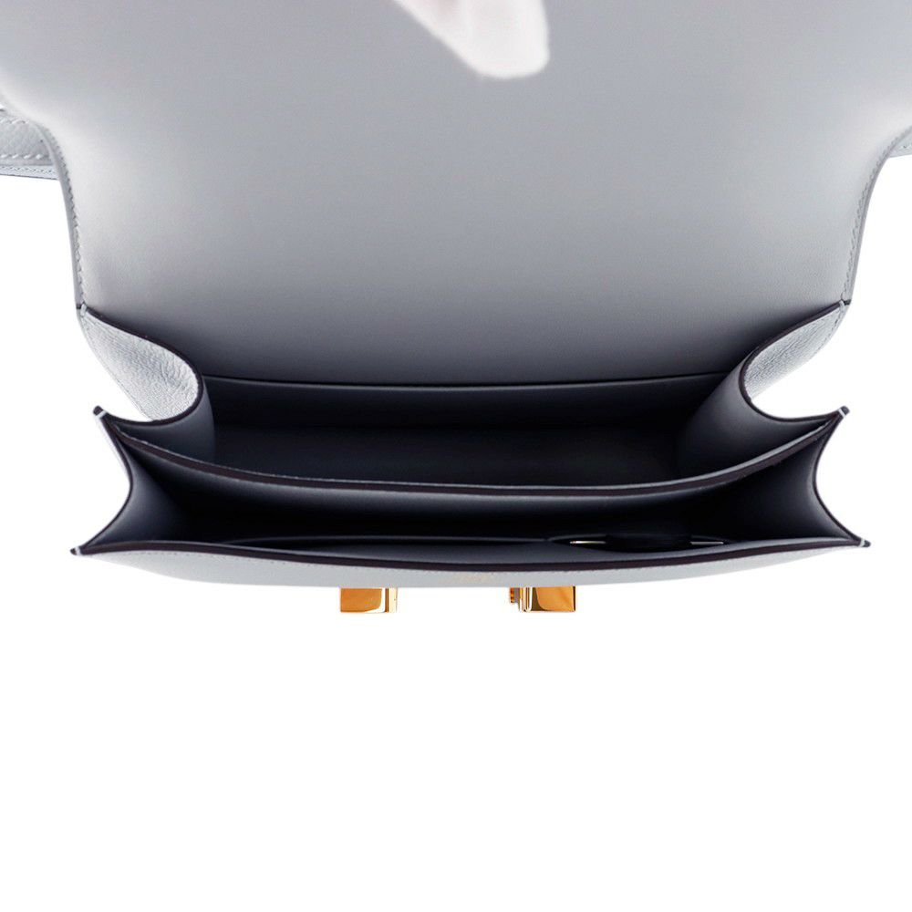 エルメス ミニ コンスタンス3 ミロワール ブルーグラシエ/ゴールド金具 エプソン K刻印