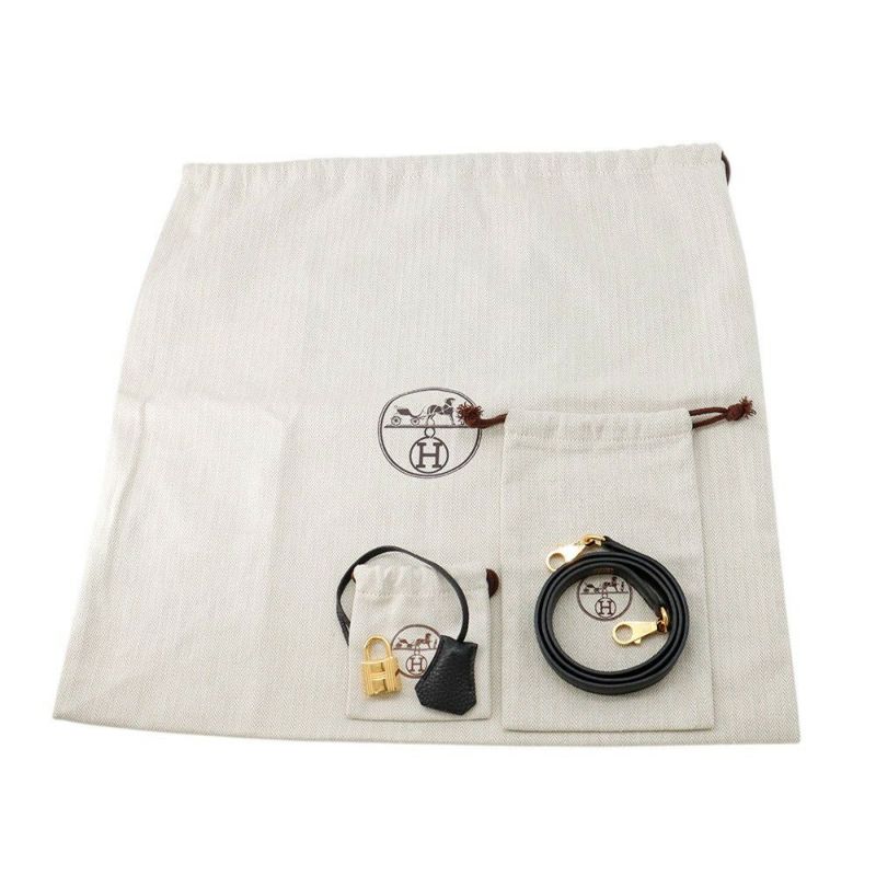 エルメス ハンドバッグ ケリー28 内縫い ブラック/ゴールド金具 トゴ □Q刻印 2wayショルダー 黒