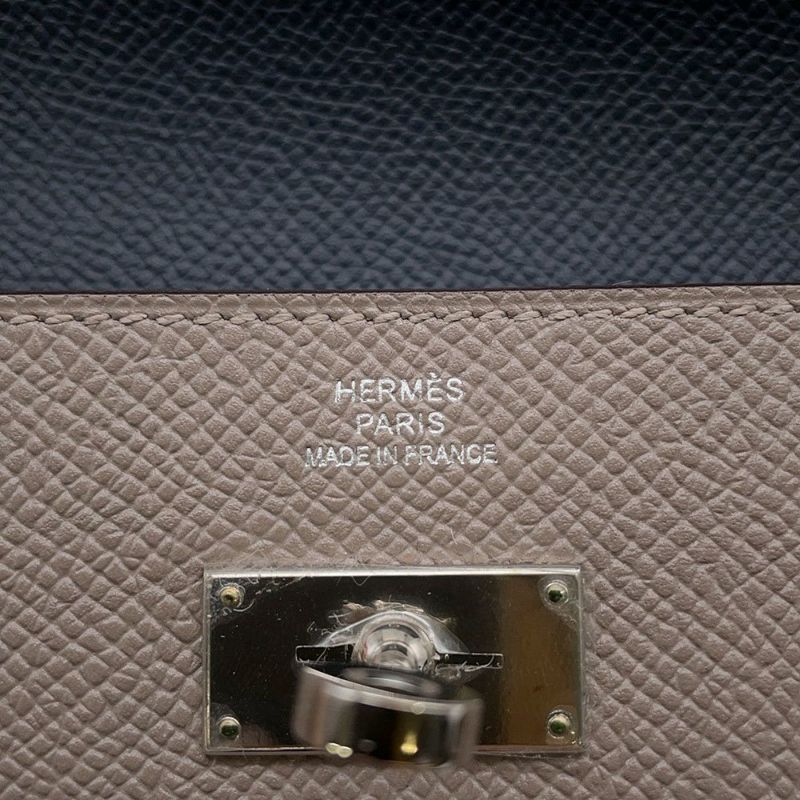 エルメス 長財布 ケリーウォレット ロング ヴェルソ グリアスファルト/ブルーインディゴ/シルバー金具 エプソン A刻印