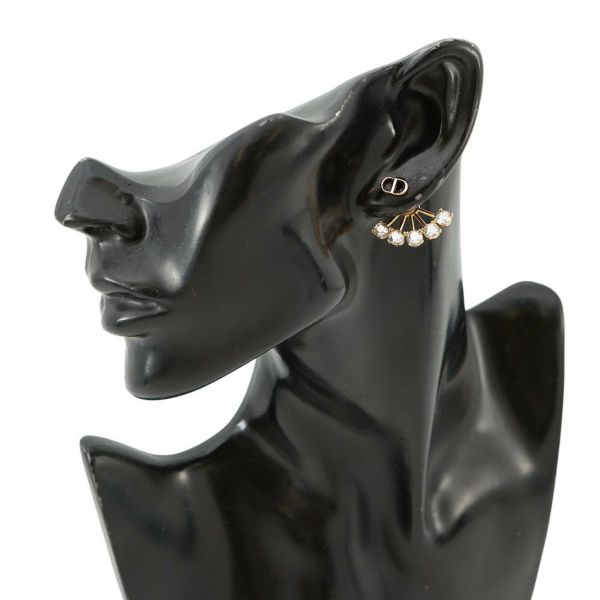 クリスチャン・ディオール ピアス プチCD フェイクパール ラインストーン メタル E1417PTCCY Christian Dior 2way アクセサリー