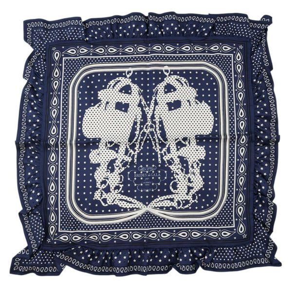 エルメス スカーフ カレ70 バンダナ フリル ブリッド・ドゥ・ガラ・ドット シルク 2024春夏