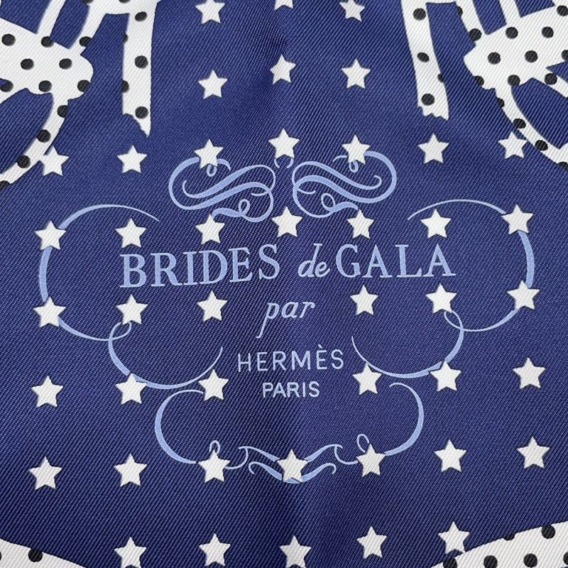 エルメス スカーフ カレ70 バンダナ フリル ブリッド・ドゥ・ガラ・ドット シルク 2024春夏