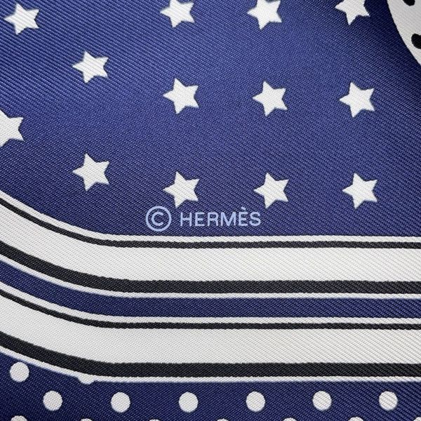 エルメス スカーフ カレ70 バンダナ フリル ブリッド・ドゥ・ガラ・ドット シルク 2024春夏