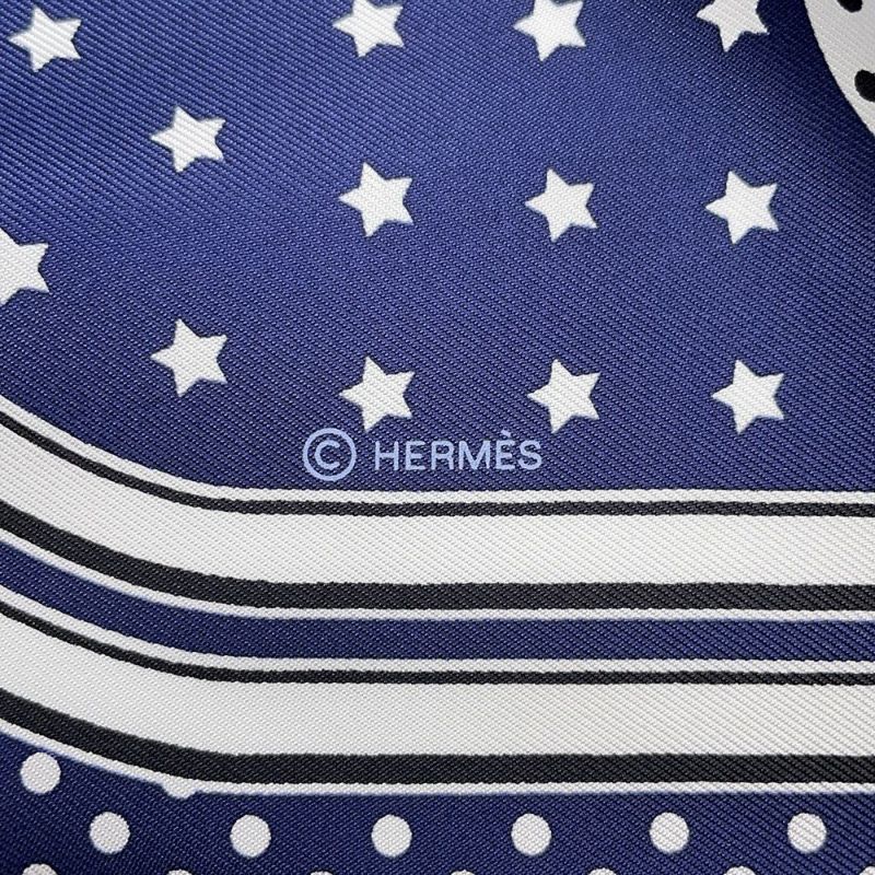 エルメス スカーフ カレ70 バンダナ フリル ブリッド・ドゥ・ガラ・ドット シルク 2024春夏