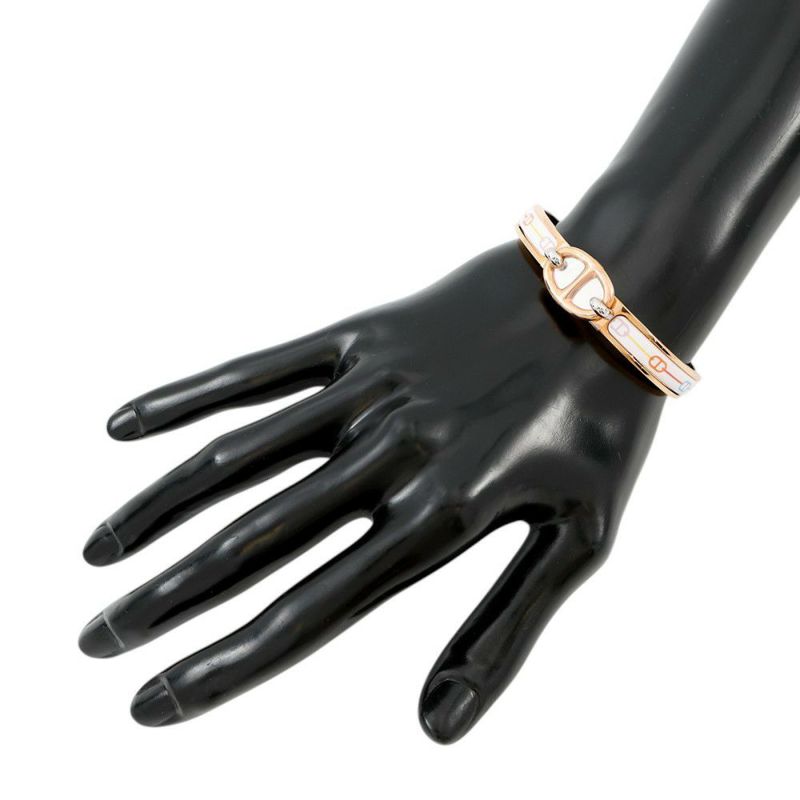 エルメス ブレスレット シェーヌダンクル ミニクリック PM ファランドール ホワイト/マルチカラー/ピンクゴールド金具