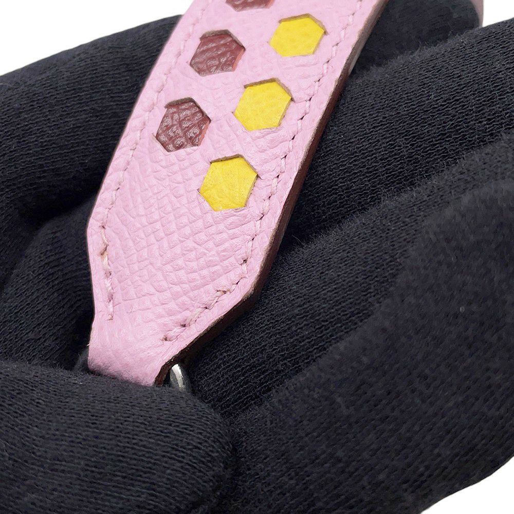 エルメス バンドリエール トレサージュ ドゥ キュイール エグザゴン モーヴシルベストル/ジョーヌナプル/ルージュアッシュ エプソン C刻印