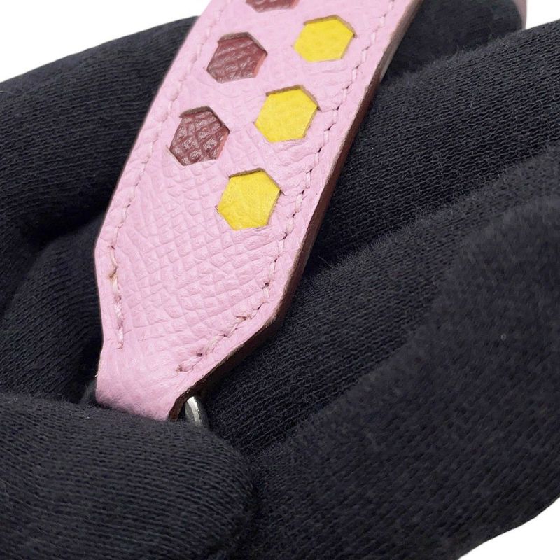 エルメス バンドリエール トレサージュ ドゥ キュイール エグザゴン モーヴシルベストル/ジョーヌナプル/ルージュアッシュ エプソン C刻印