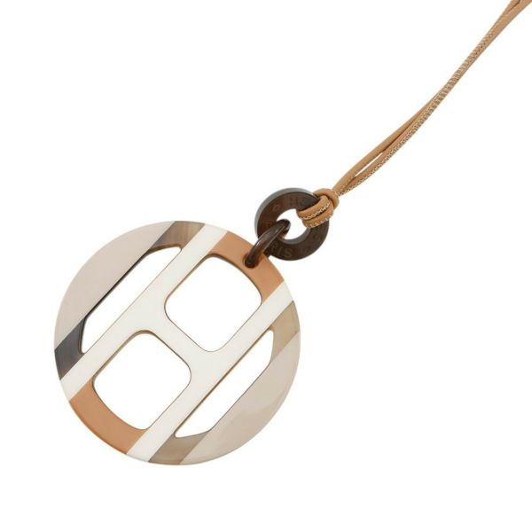エルメス ネックレス Hエキップ Equipe バッファローホーン HERMES アクセサリー