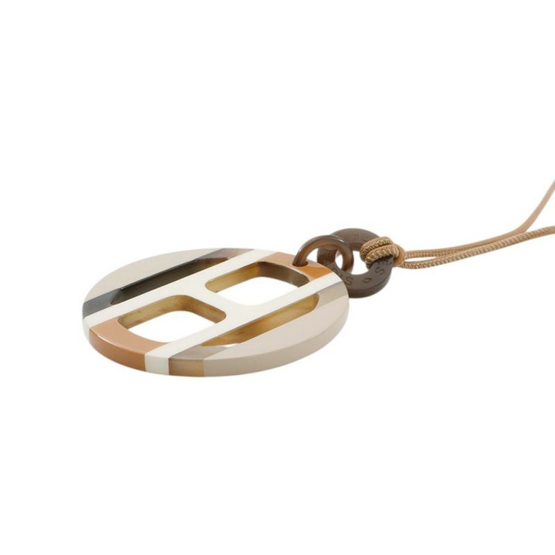 エルメス ネックレス Hエキップ Equipe バッファローホーン HERMES アクセサリー