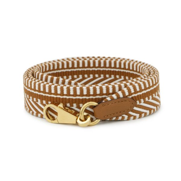 エルメス ショルダーストラップ バンドリエール サングル カヴァル ゴールド/エクリュ/ゴールド金具 C刻印