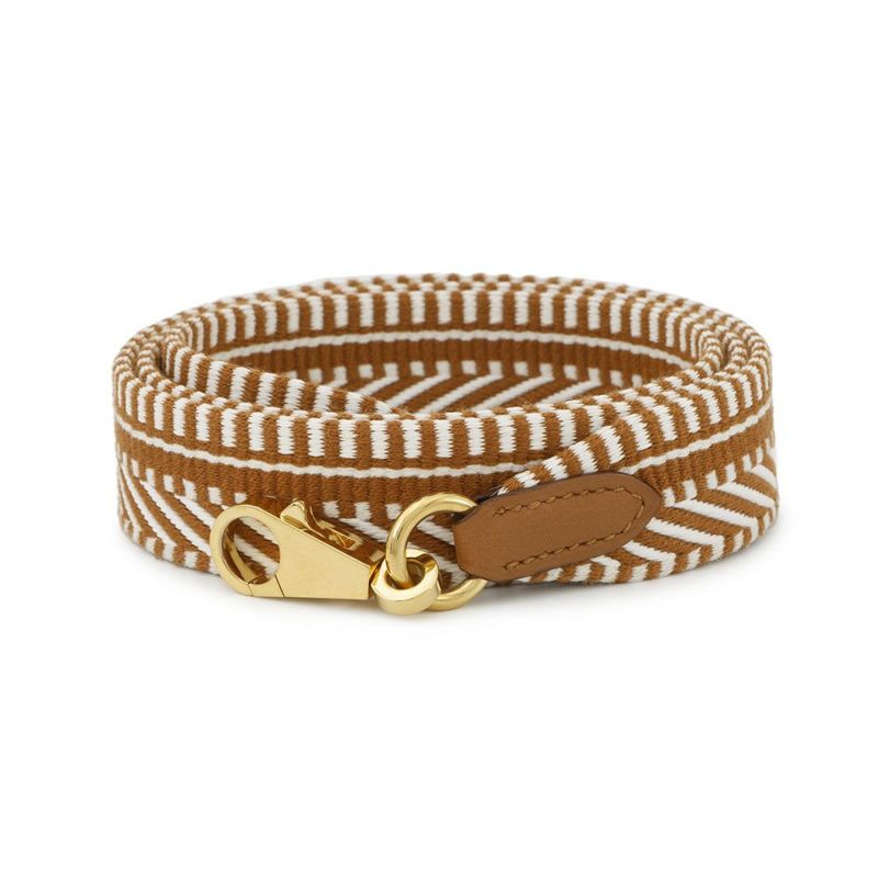 エルメス ショルダーストラップ バンドリエール サングル カヴァル ゴールド/エクリュ/ゴールド金具 C刻印