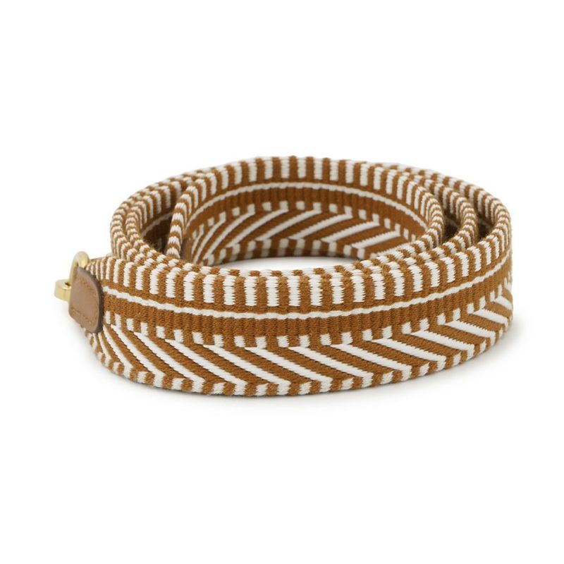 エルメス ショルダーストラップ バンドリエール サングル カヴァル ゴールド/エクリュ/ゴールド金具 C刻印