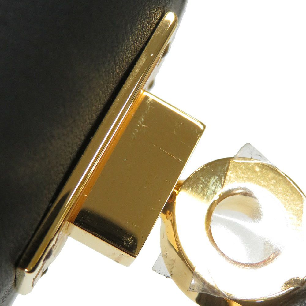 エルメス ブレスレット ケリーツイストGM ブラック/ゴールド金具 スイフト U刻印 サイズT3 黒