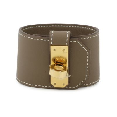 HERMES - エルメス ショルダーストラップ クルー メドール エトゥープ/ゴールド金具 スイフト W刻印 HERMES ストラップ エルメス ショルダーストラップ クルー メドール エトゥープ