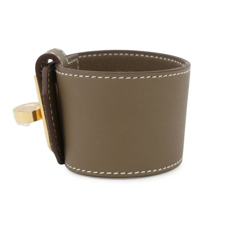 エルメス ブレスレット ケリーツイストGM エトゥープ/ゴールド金具 スイフト U刻印 サイズT3