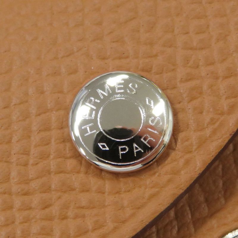 エルメス コインケース カルヴィ デュオ ヴェルソ ゴールド/ヴェールフィズ/シルバー金具 エプソン U刻印