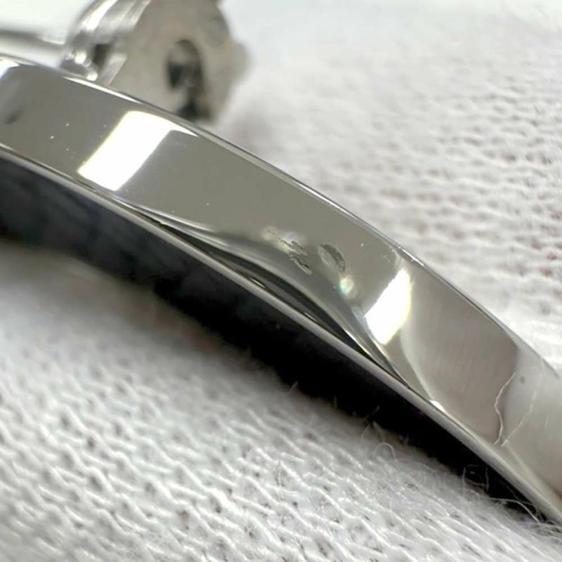 エルメス ブローチ シェーヌダンクル ブラック/シルバー金具 エプソン HERMES アクセサリー 黒