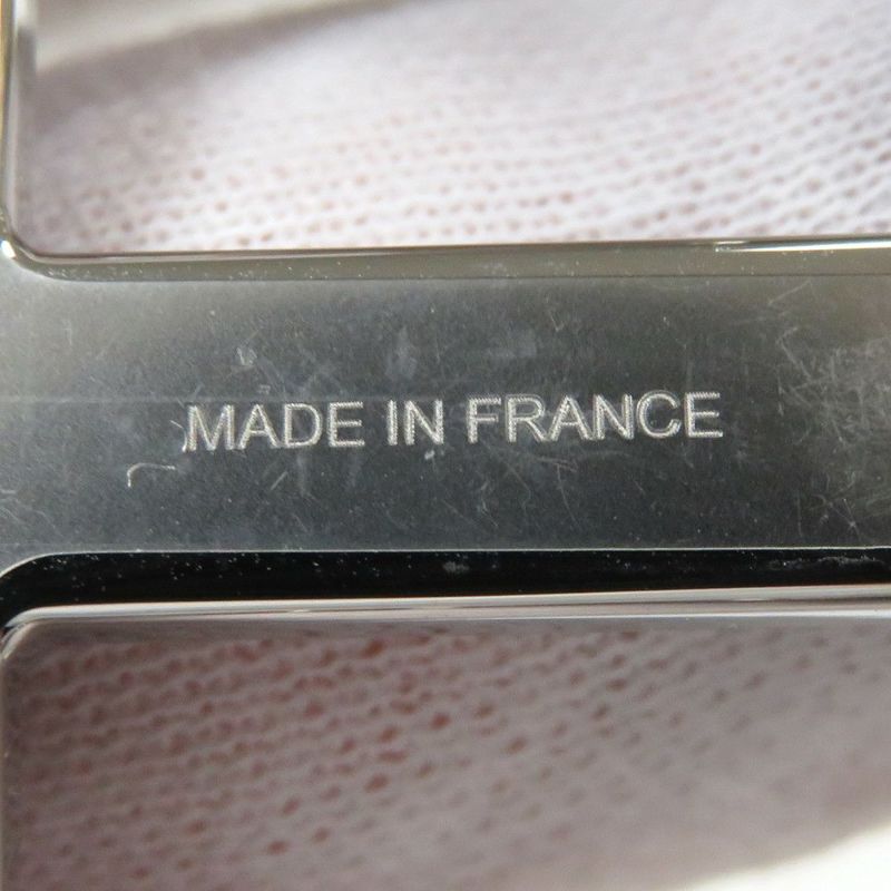 エルメス ブローチ シェーヌダンクル ブラック/シルバー金具 エプソン HERMES アクセサリー 黒