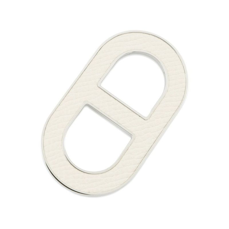 エルメス ブローチ シェーヌダンクル クレ/シルバー金具 エプソン HERMES アクセサリー