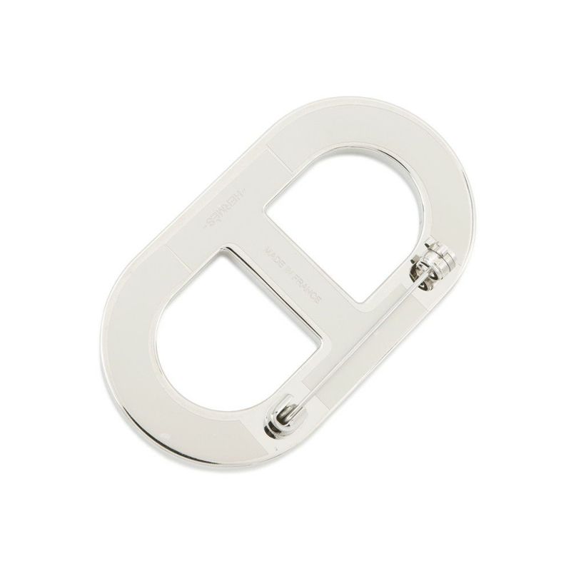 エルメス ブローチ シェーヌダンクル クレ/シルバー金具 エプソン HERMES アクセサリー