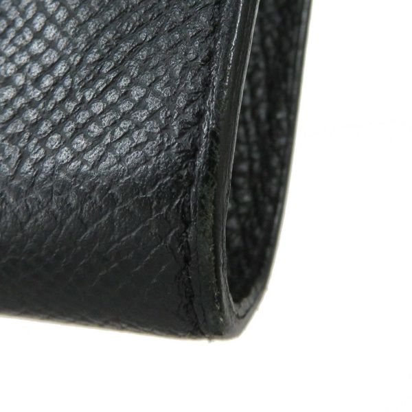 エルメス 長財布 ケリーウォレット ロング ブラック/シルバー金具 エプソン C刻印 HERMES 黒