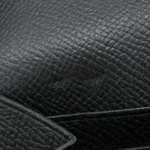 エルメス 長財布 ケリーウォレット ロング ブラック/シルバー金具 エプソン C刻印 HERMES 黒