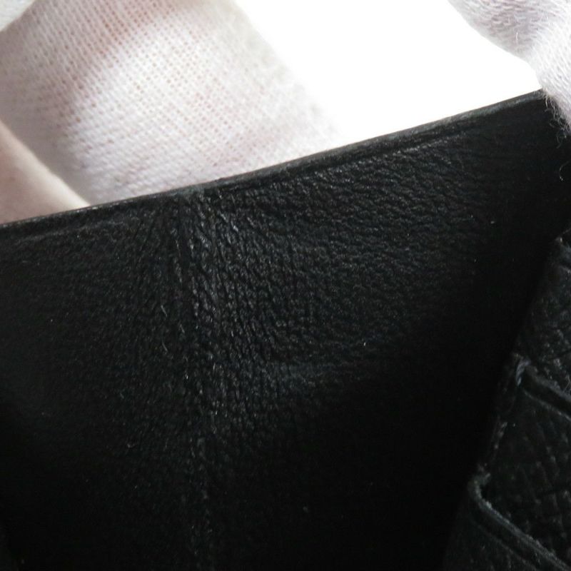 エルメス 長財布 ケリーウォレット ロング ブラック/シルバー金具 エプソン C刻印 HERMES 黒