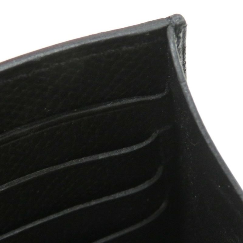 エルメス 長財布 ケリーウォレット ロング ブラック/シルバー金具 エプソン C刻印 HERMES 黒