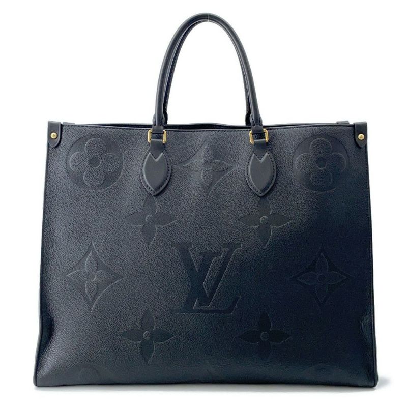 ルイヴィトン トートバッグ モノグラム・アンプラント オンザゴーGM M44925 LOUIS VUITTON 2wayショルダー 黒 ブラック