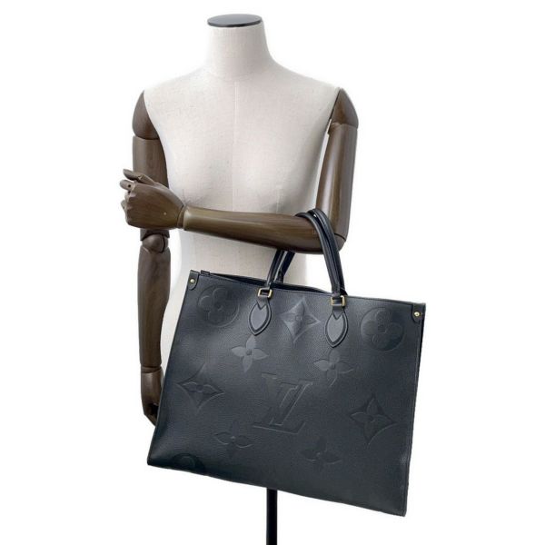 ルイヴィトン トートバッグ モノグラム・アンプラント オンザゴーGM M44925 LOUIS VUITTON 2wayショルダー 黒 ブラック