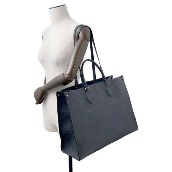 ルイヴィトン トートバッグ モノグラム・アンプラント オンザゴーGM M44925 LOUIS VUITTON 2wayショルダー 黒 ブラック