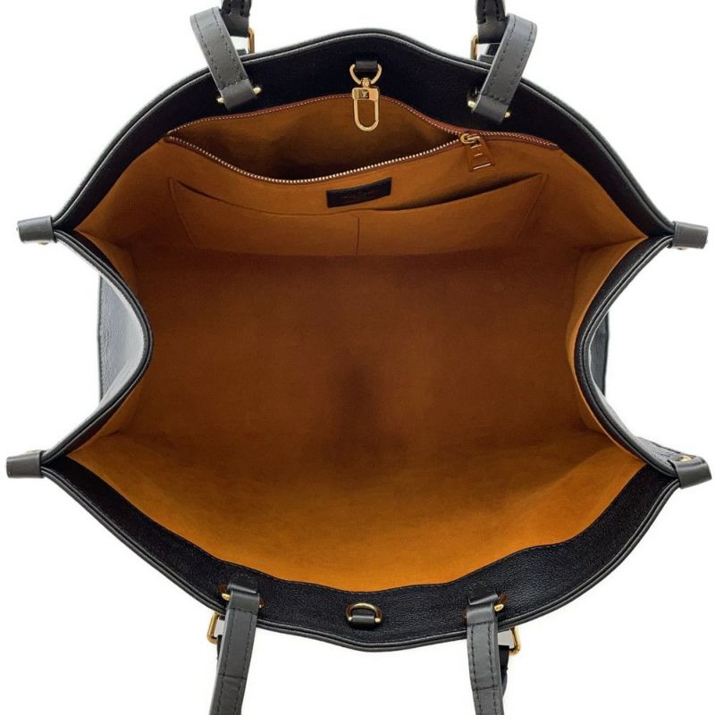 ルイヴィトン トートバッグ モノグラム・アンプラント オンザゴーGM M44925 LOUIS VUITTON 2wayショルダー 黒 ブラック