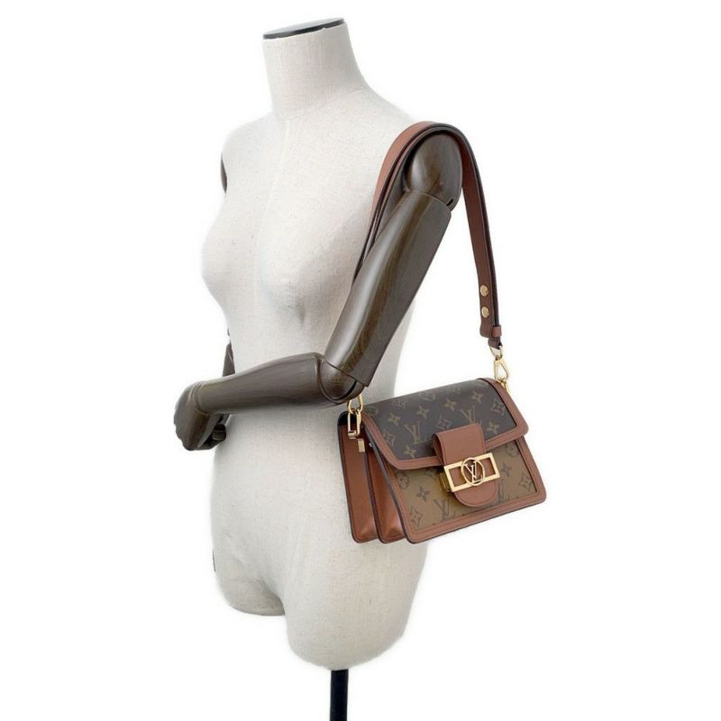 ルイヴィトン ショルダーバッグ モノグラム・リバース ドーフィーヌMINI M45959 LOUIS VUITTON 黒 ブラック