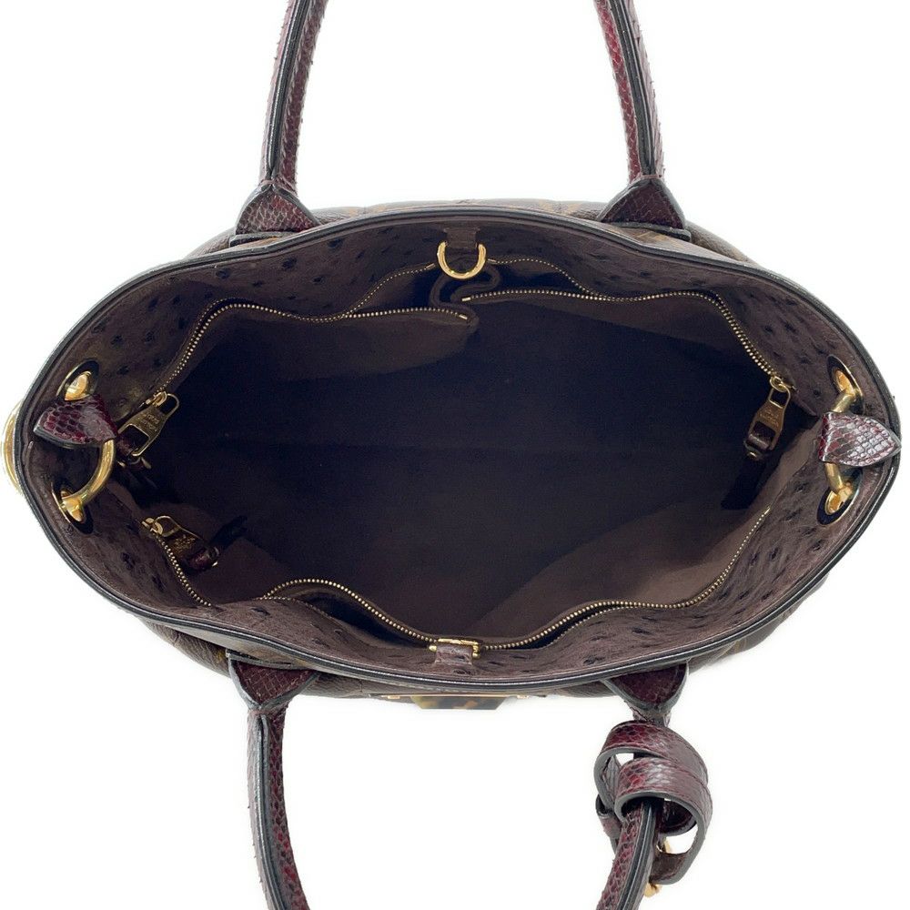 ルイヴィトン ハンドバッグ モノグラム・エトワール/パイソン/オーストリッチ エキゾチックトートGM M40401 LOUIS VUITTON