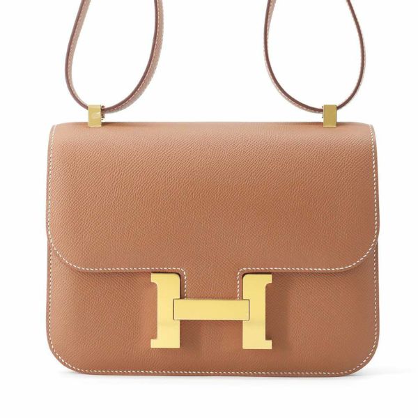 エルメス コンスタンス24 ミロワール ゴールド/ゴールド金具 ヴォーエプソン W刻印HERMES Constance