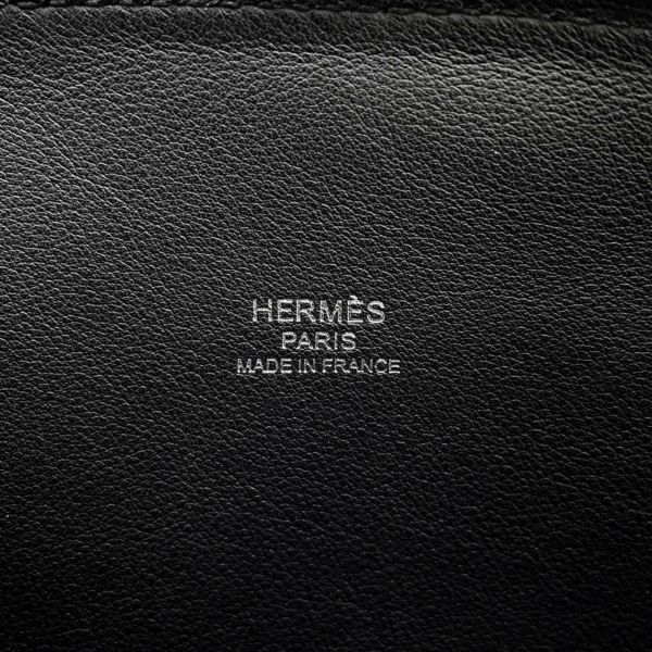 エルメス ボリード1923 25 ブラック/シルバー金具 ヴォーエプソン W刻印 HERMES 2wayショルダー 黒