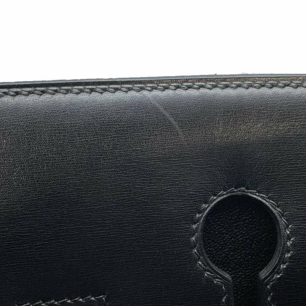 エルメス ハンドバッグ オータクロア32 ブラック/ゴールド金具 ボックスカーフ □E刻印 HERMES 黒