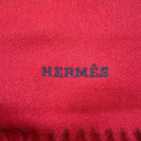 エルメス マフラー オデッセイ IMPRIME HERMES ODYSEE カシミヤ HERMES メンズ 赤 レッド