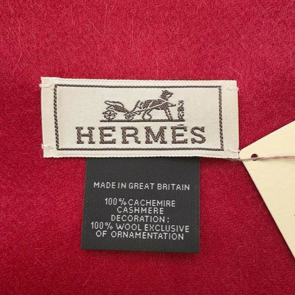 エルメス マフラー オデッセイ IMPRIME HERMES ODYSEE カシミヤ HERMES メンズ 赤 レッド