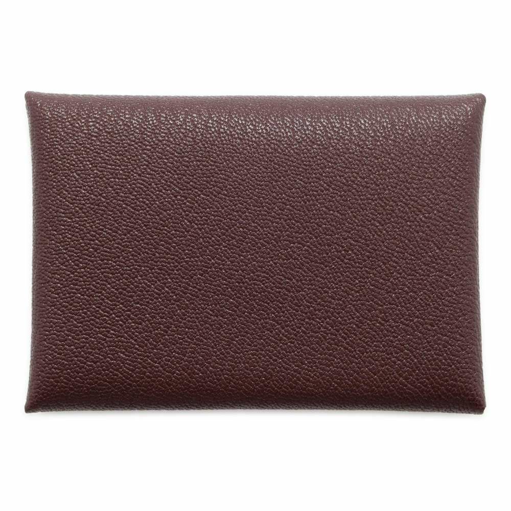 エルメス コインケース カルヴィ デュオ ルージュセリエ/シルバー金具 シェブルシャムキラ B刻印