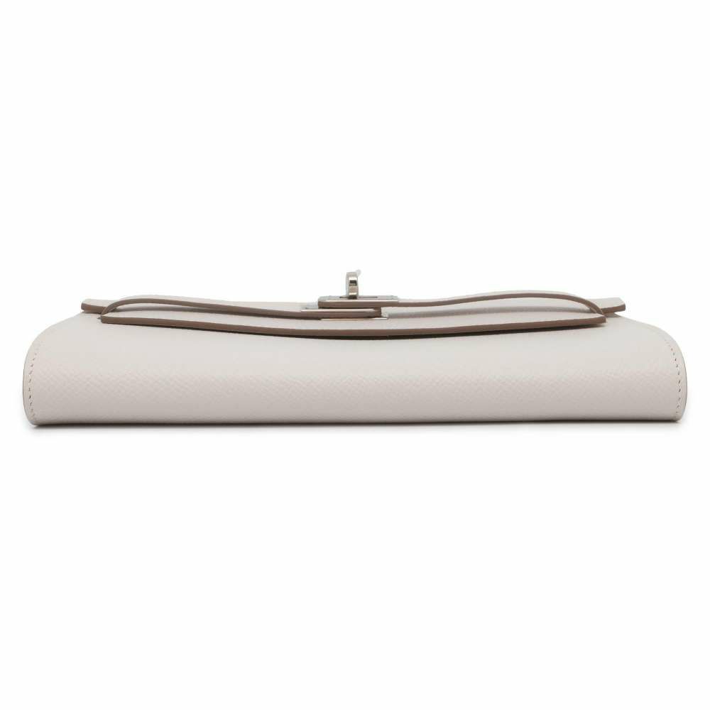 エルメス ケリーウォレット ロング トゥーゴー グリスペール/シルバー金具 ヴォーエプソン B刻印 HERMES 財布