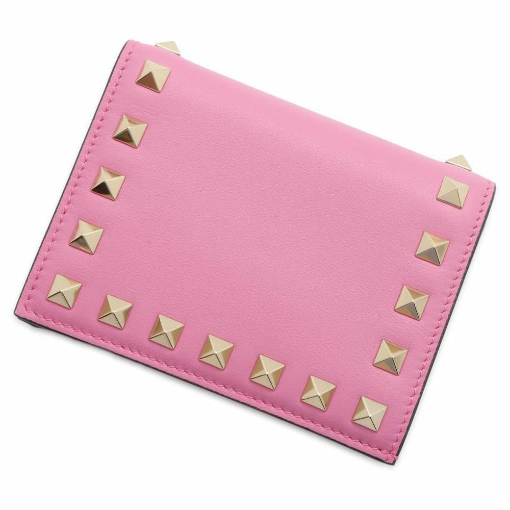 ヴァレンティノ・ガラヴァーニ 二つ折り財布 ロックスタッズ レザー WW2P0P39BOL VALENTINO 財布