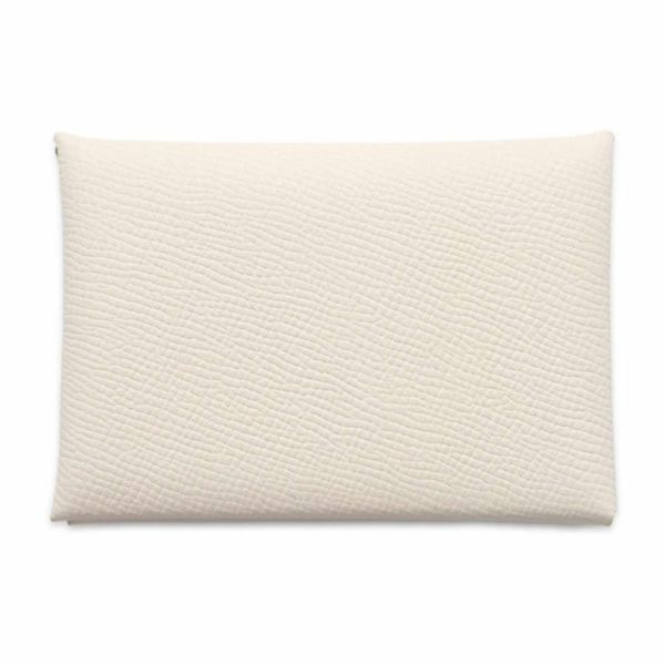 エルメス コインケース カルヴィ デュオ クレ/シルバー金具 ヴォーエプソン U刻印 HERMES 小銭入れ